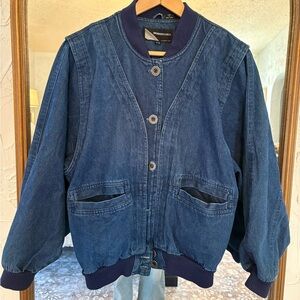 Members Only Bomber Denim Coat “Vintage 80’s-90’s”
